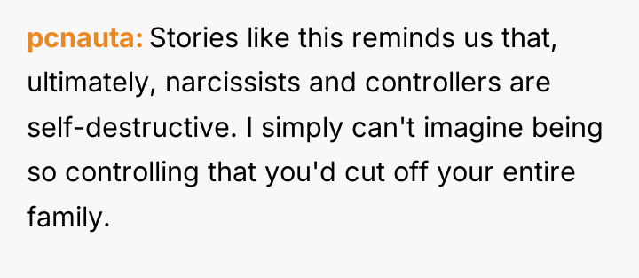 pcnauta Stories like this reminds us that, ultimately, narcissists and...