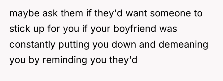 maybe ask them if they'd want someone to stick up...