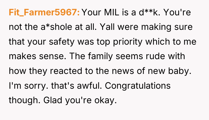 Fit_Farmer5967 Your MIL is a d**k. You're not the a*shole...