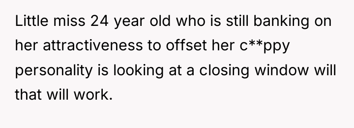 Little miss 24 year old who is still banking on...