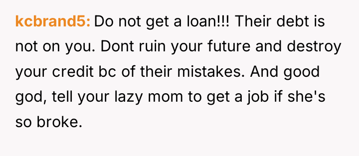 kcbrand5 Do not get a loan!!! Their debt is not...