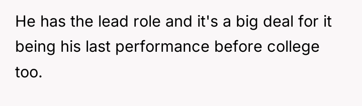 He has the lead role and it's a big deal...