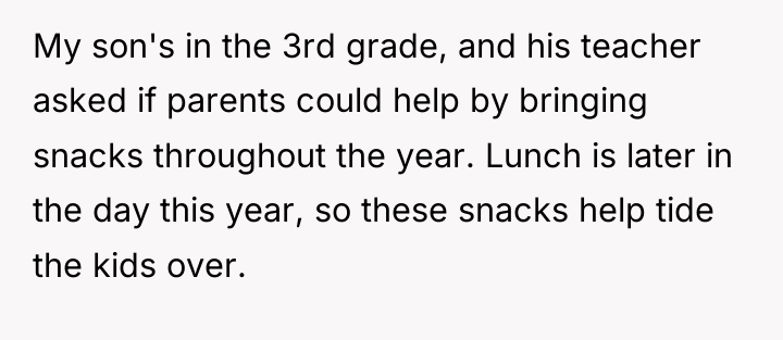 My son's in the 3rd grade, and his teacher asked...