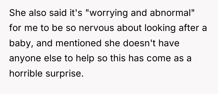 She also said it's "worrying and abnormal" for me to...
