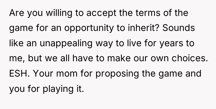 Are you willing to accept the terms of the game...