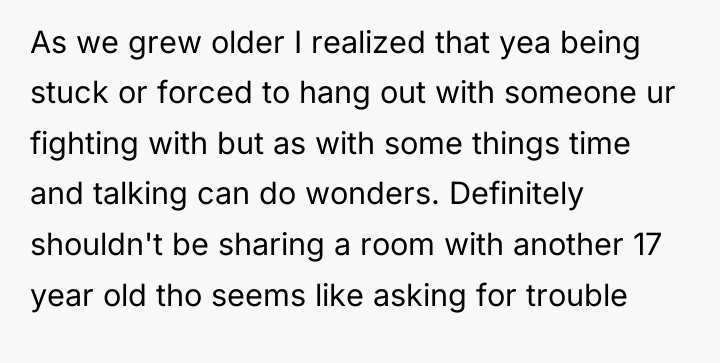 As we grew older I realized that yea being stuck...