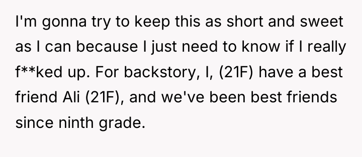 I'm gonna try to keep this as short and sweet...