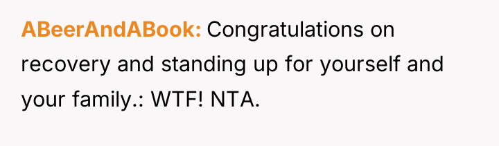 ABeerAndABook Congratulations on recovery and standing up for yourself and...