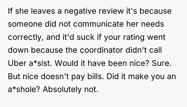 If she leaves a negative review it's because someone did...