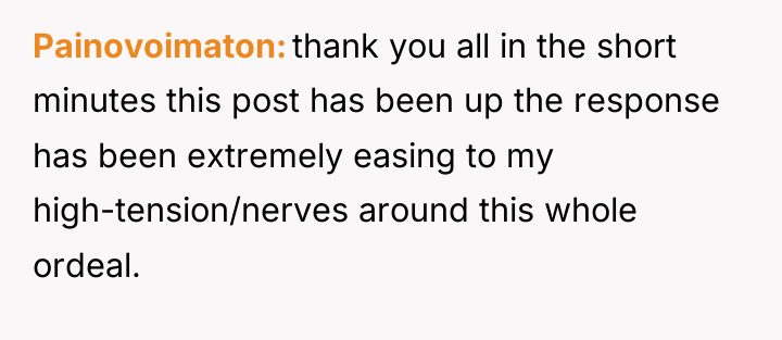 Painovoimaton thank you all in the short minutes this post...