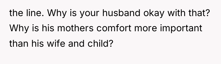 the line. Why is your husband okay with that? Why...