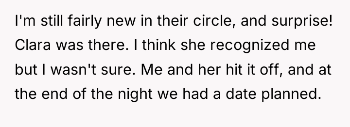 I'm still fairly new in their circle, and surprise! Clara...
