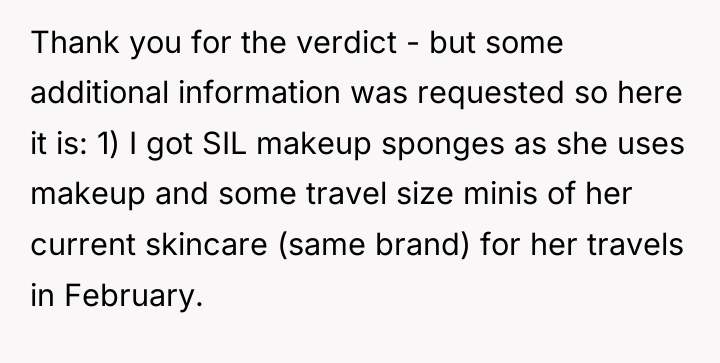 Thank you for the verdict - but some additional information...