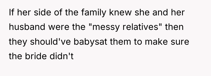 If her side of the family knew she and her...
