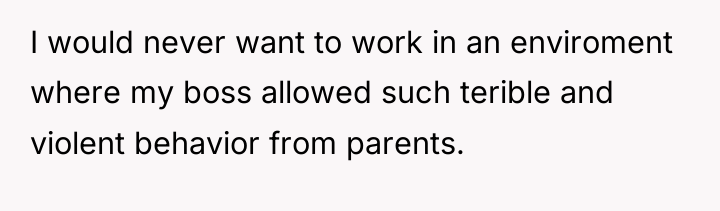 I would never want to work in an enviroment where...