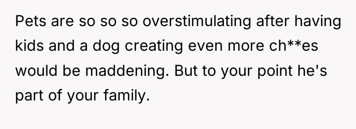 Pets are so so so overstimulating after having kids and...