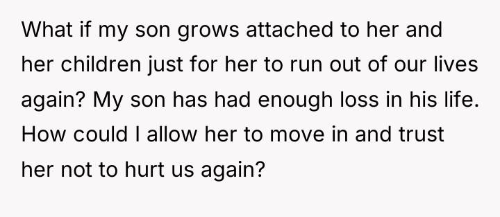 What if my son grows attached to her and her...