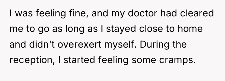I was feeling fine, and my doctor had cleared me...