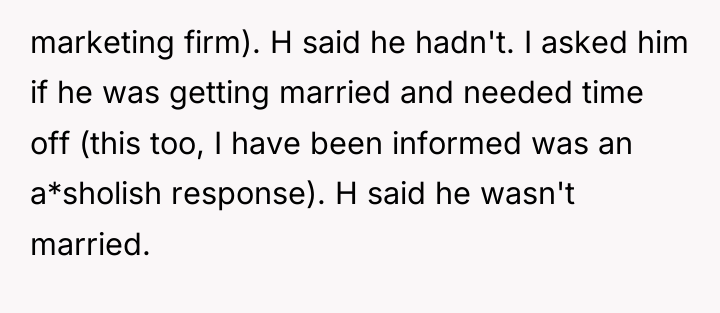 marketing firm). H said he hadn't. I asked him if...