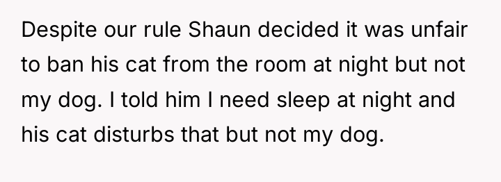 Despite our rule Shaun decided it was unfair to ban...