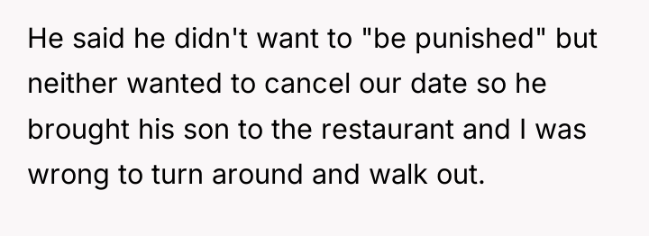 He said he didn't want to "be punished" but neither...