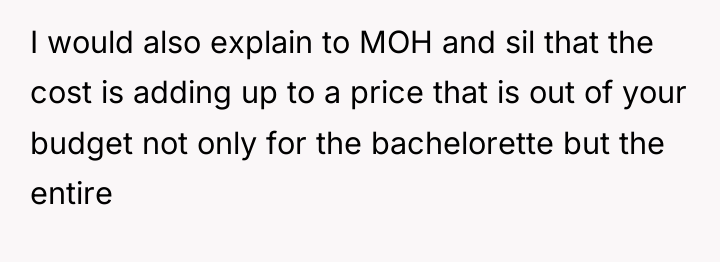 I would also explain to MOH and sil that the...