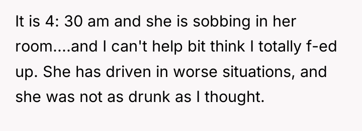 It is 4: 30 am and she is sobbing in...