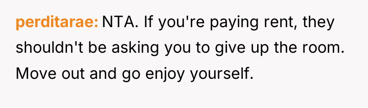 perditarae NTA. If you're paying rent, they shouldn't be asking...