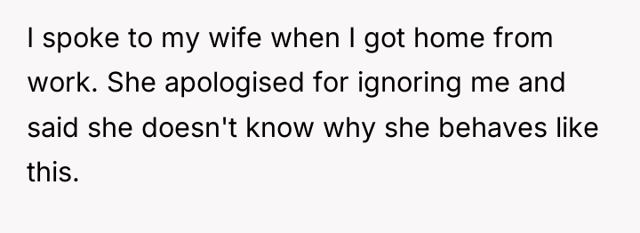 I spoke to my wife when I got home from...