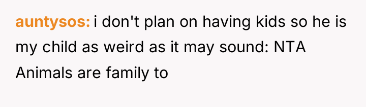 auntysos i don't plan on having kids so he is...