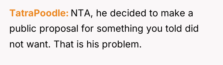 TatraPoodle NTA, he decided to make a public proposal for...