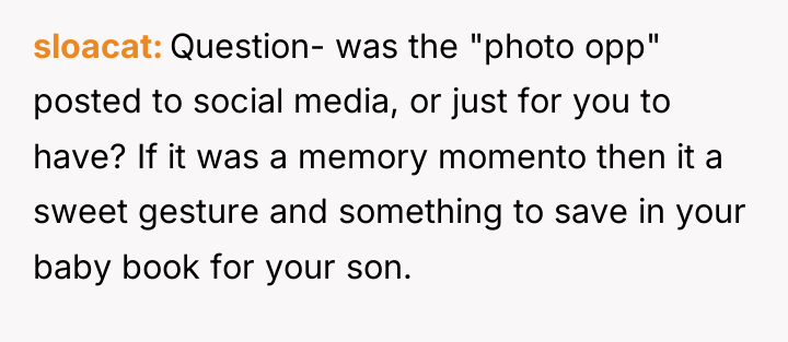 sloacat Question- was the "photo opp" posted to social media,...