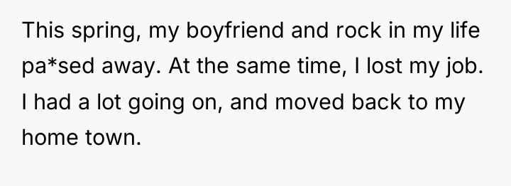 This spring, my boyfriend and rock in my life pa*sed...