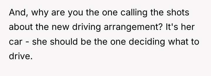 And, why are you the one calling the shots about...