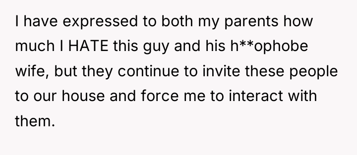 I have expressed to both my parents how much I...