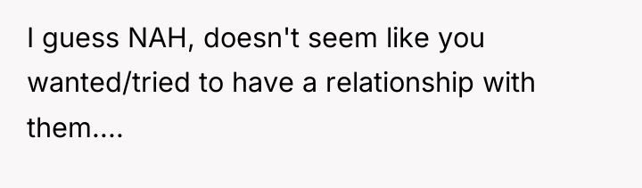 I guess NAH, doesn't seem like you wanted/tried to have...