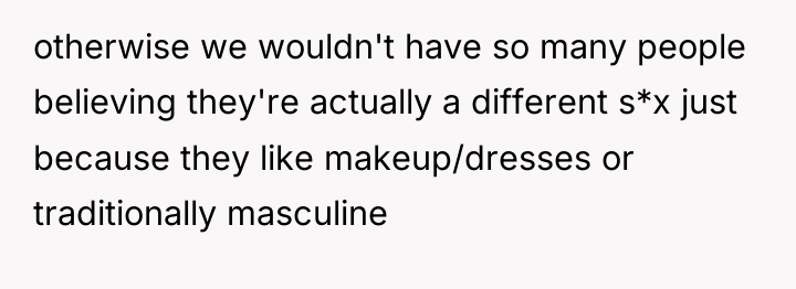 otherwise we wouldn't have so many people believing they're actually...