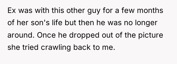 Ex was with this other guy for a few months...