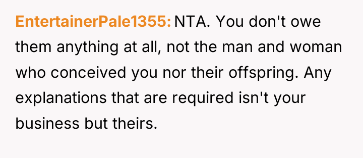 EntertainerPale1355 NTA. You don't owe them anything at all, not...
