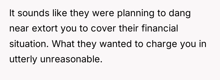 It sounds like they were planning to dang near extort...
