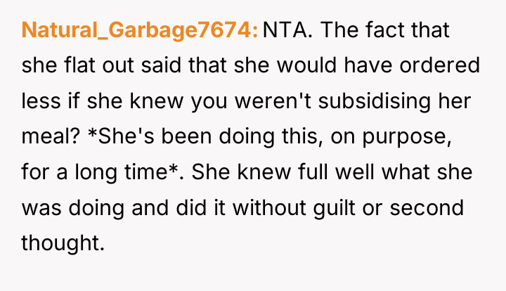 Natural_Garbage7674 NTA. The fact that she flat out said that...