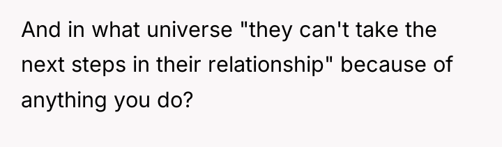 And in what universe "they can't take the next steps...