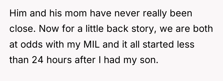 Him and his mom have never really been close. Now...