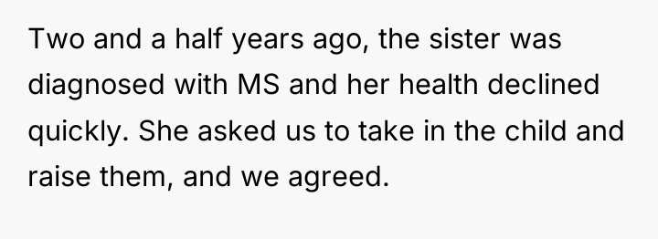 Two and a half years ago, the sister was diagnosed...