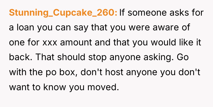 Stunning_Cupcake_260 If someone asks for a loan you can say...