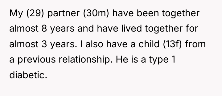 My (29) partner (30m) have been together almost 8 years...