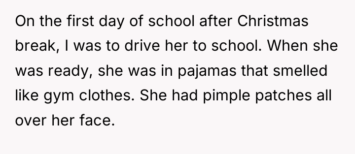On the first day of school after Christmas break, I...