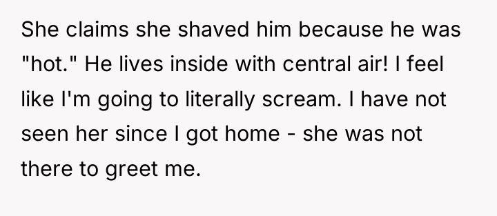 She claims she shaved him because he was "hot." He...