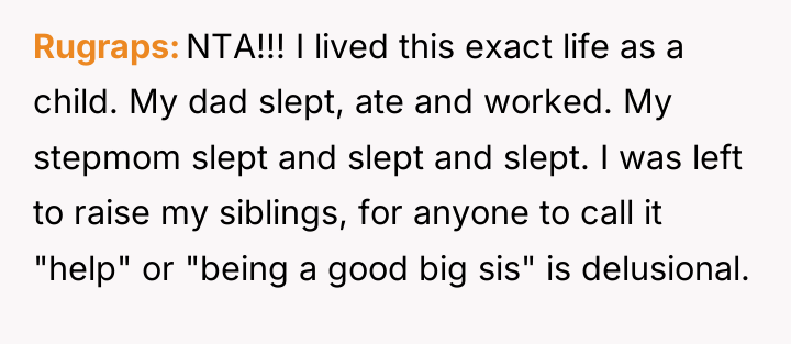 Rugraps NTA!!! I lived this exact life as a child....