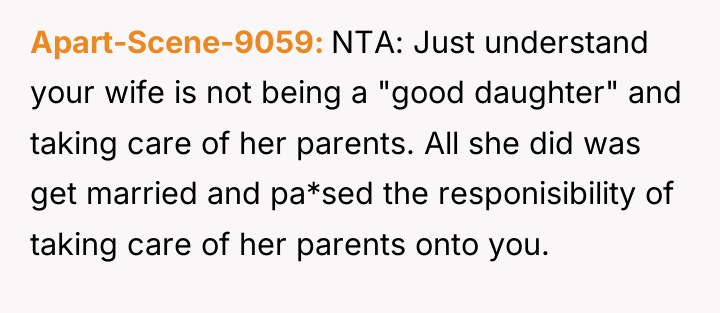 Apart-Scene-9059 NTA: Just understand your wife is not being a...